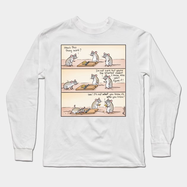 Not What You Know, Who You Know. Long Sleeve T-Shirt by JedDunstan